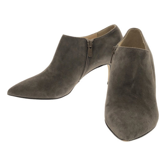 CORSO ROMA 9 | Suede Side Zip Heel Booties | Size 36 | Grey | Women's