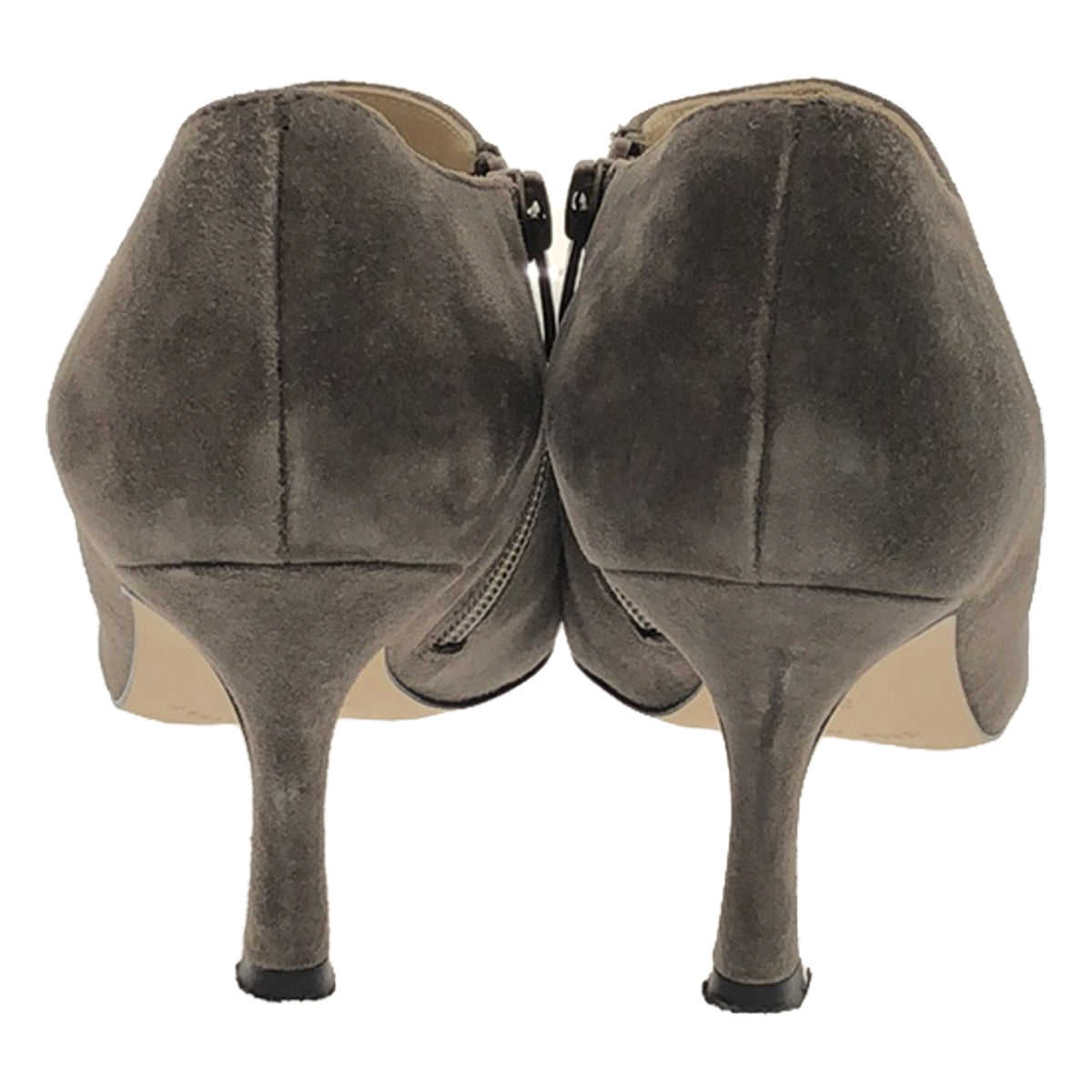 CORSO ROMA 9 | Suede Side Zip Heel Booties | Size 36 | Grey | Women's