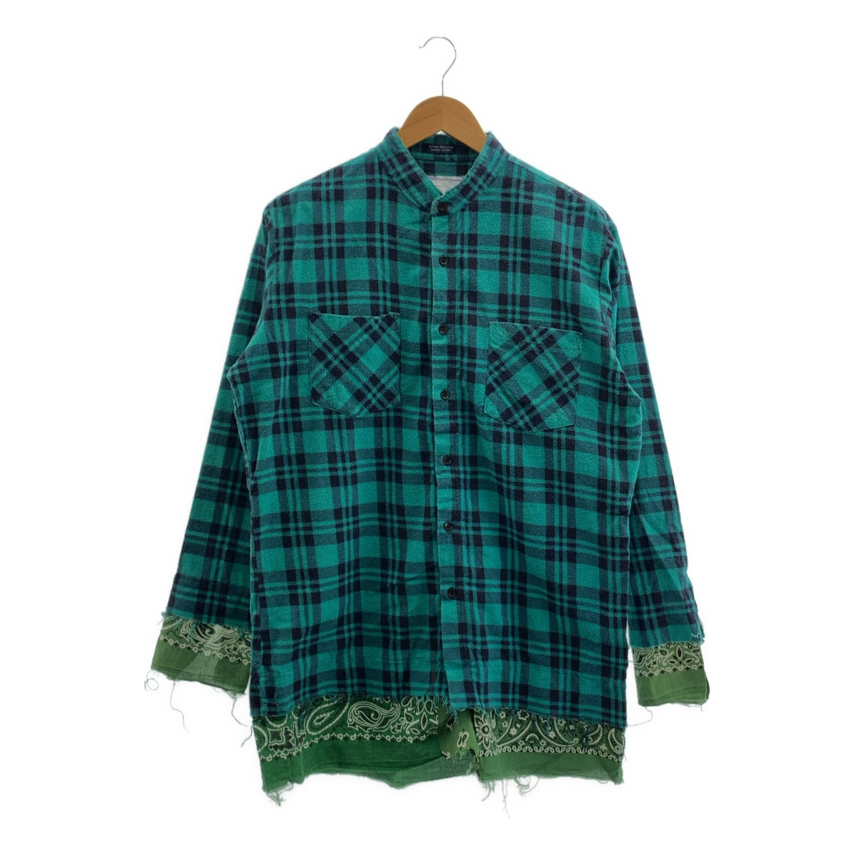 OLD PARK / 올드 파크 | 도킹 체크 리메이크 셔츠 | F | 남성