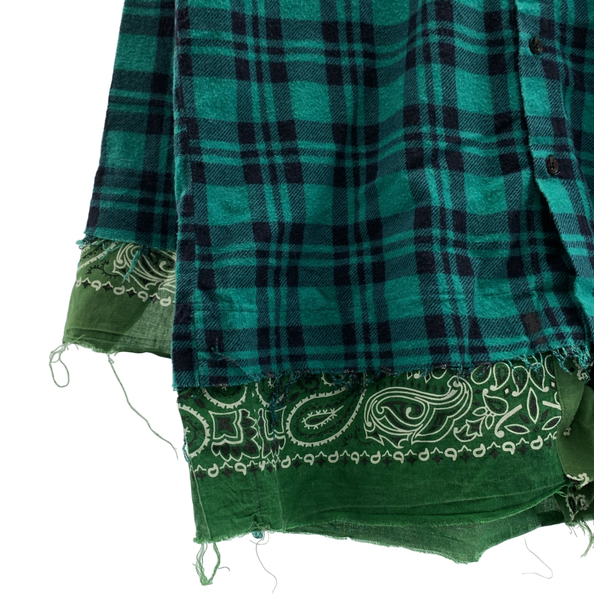 OLD PARK / 올드 파크 | 도킹 체크 리메이크 셔츠 | F | 남성