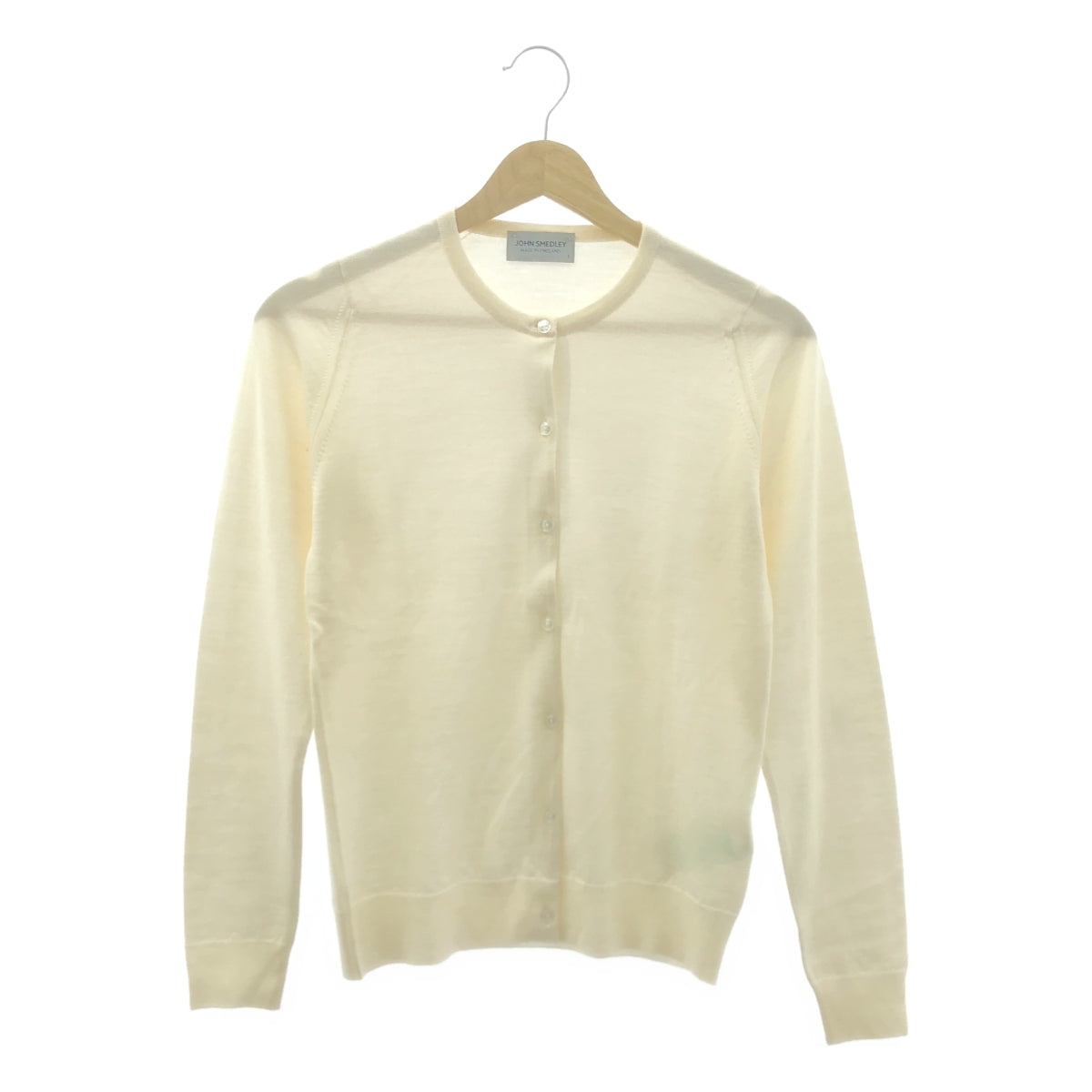JOHN SMEDLEY / 約翰‧史梅德利 | 高毛毛開襟衫 | S尺碼 | 自然色 | 女款