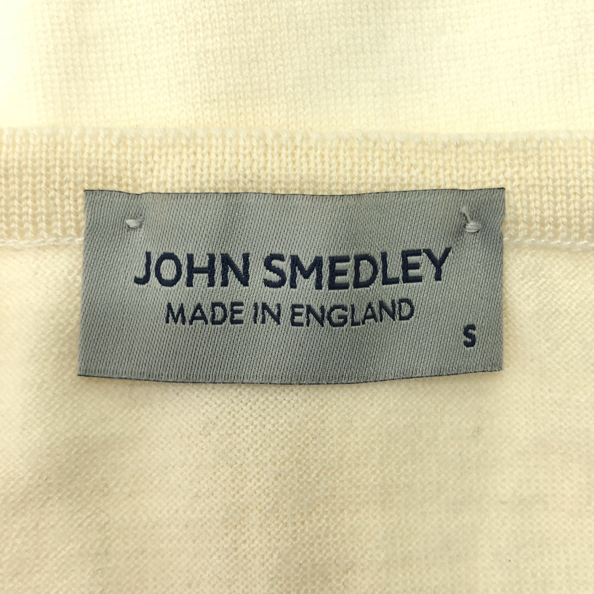 JOHN SMEDLEY / ジョンスメドレー | ウール ハイゲージ カーディガン | S | ナチュラル | レディース