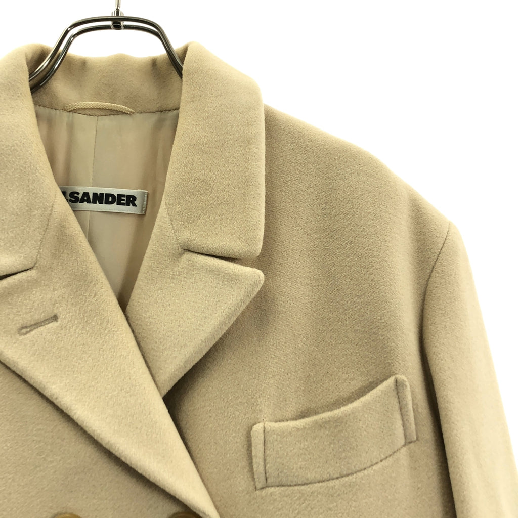 JIL SANDER / ジルサンダー | レーヨン ウール ダブルブレスト コート | 38 | レディース