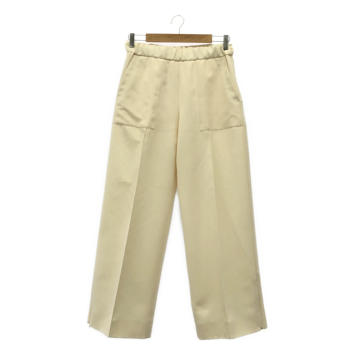 [Beautiful Condition] JIL SANDER | Wide Slacks with Zip Hem | Size 34 | Ivory | Women's