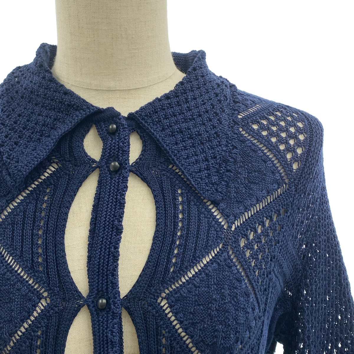 Mame Kurogouchi / マメクロゴウチ | 2024SS | Cotton Lace Knitted Cardigan / コットン ニット カーディガン | 2 | レディース
