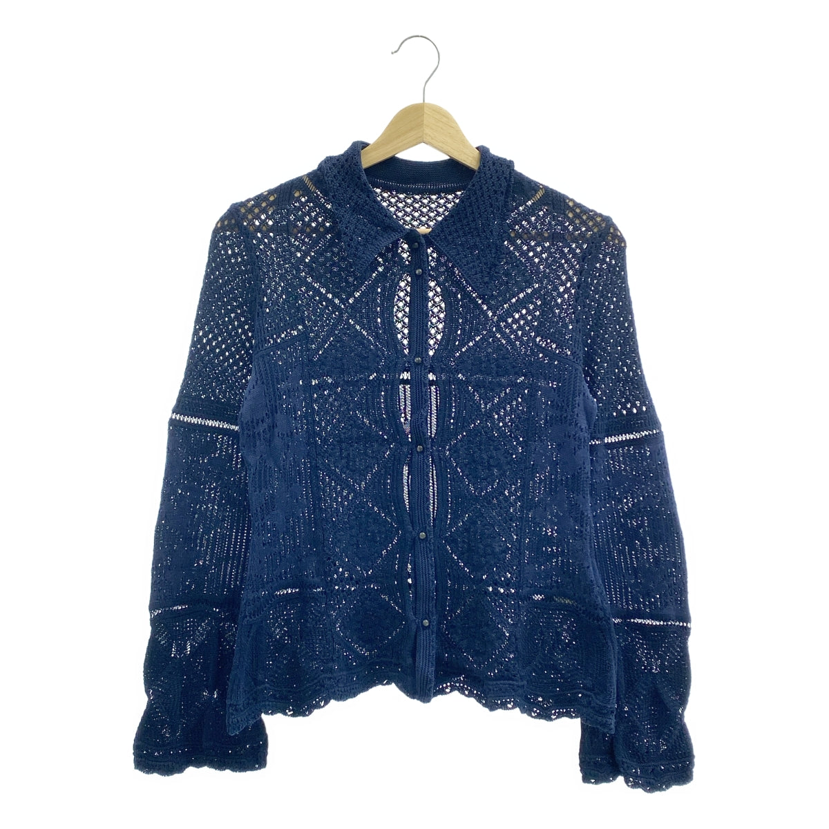 Mame Kurogouchi / マメクロゴウチ | 2024SS | Cotton Lace Knitted Cardigan / コットン ニット カーディガン | 2 | レディース