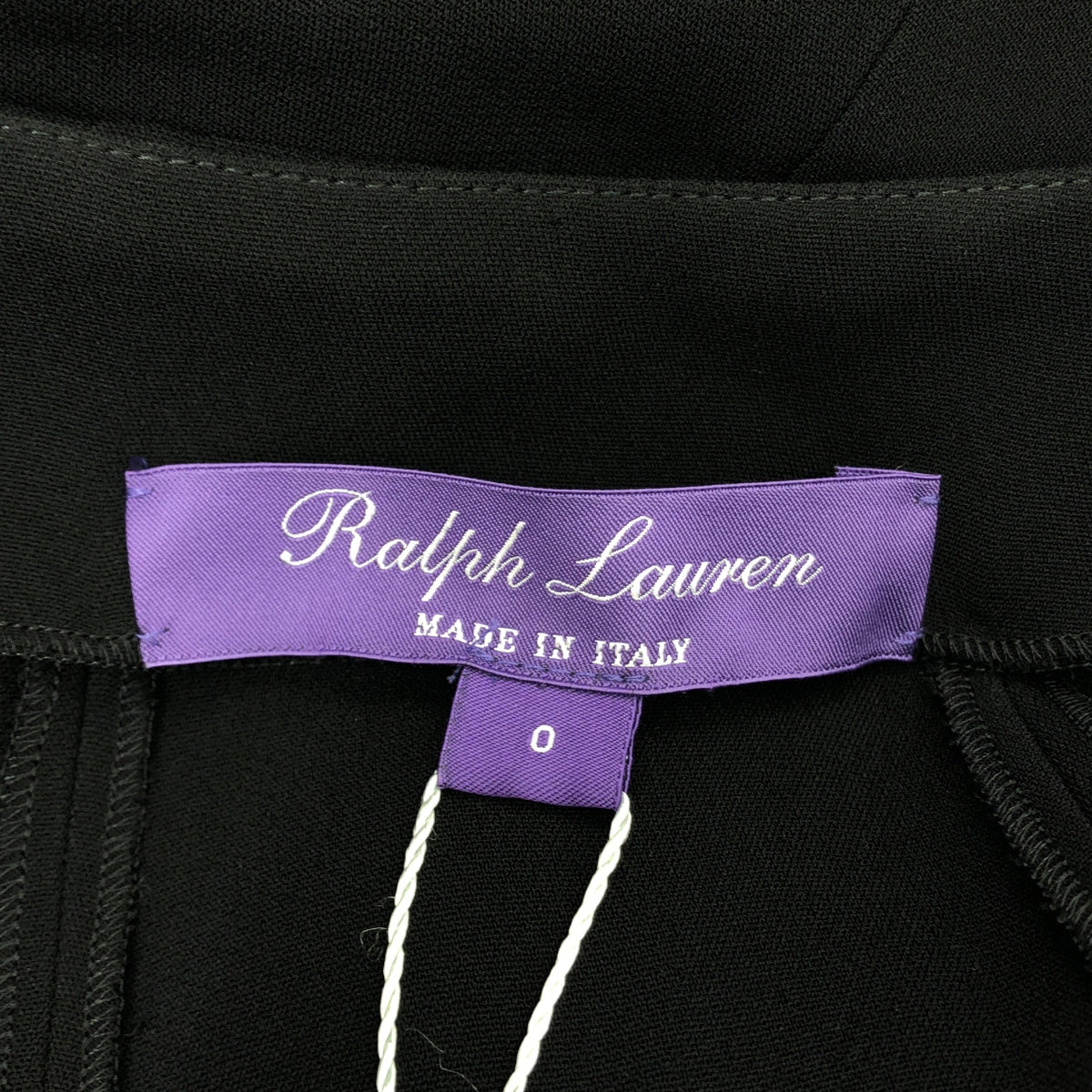 [狀況良好] RALPH LAUREN PURPLE LABEL |側拉鍊透視連身裙 | 0 |黑色 |女性的