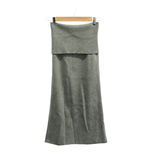 BASErange | Rib knit skirt | S | Gray | Women's