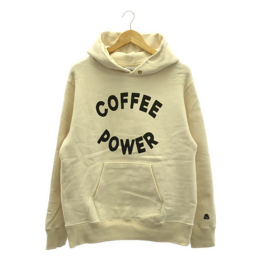 [Good Condition] TACOMA FUJI RECORDS | COFFEE POWER HOODIE | L | Cream | Men's