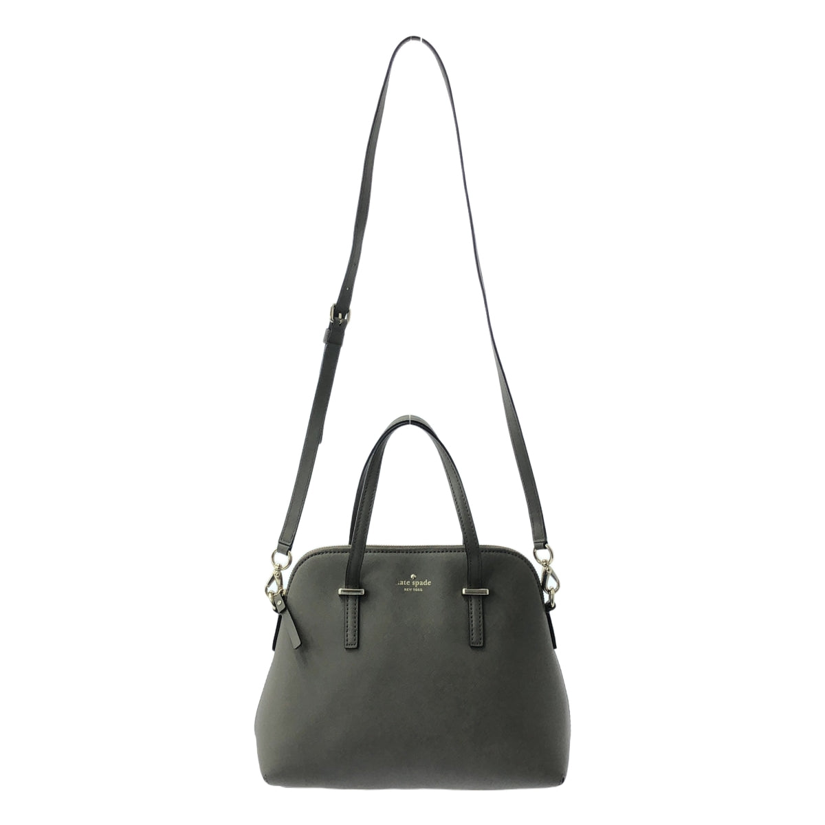 KATE SPADE / ケイトスペード | レザー 2WAY ハンド ショルダー バッグ | グレー | レディース