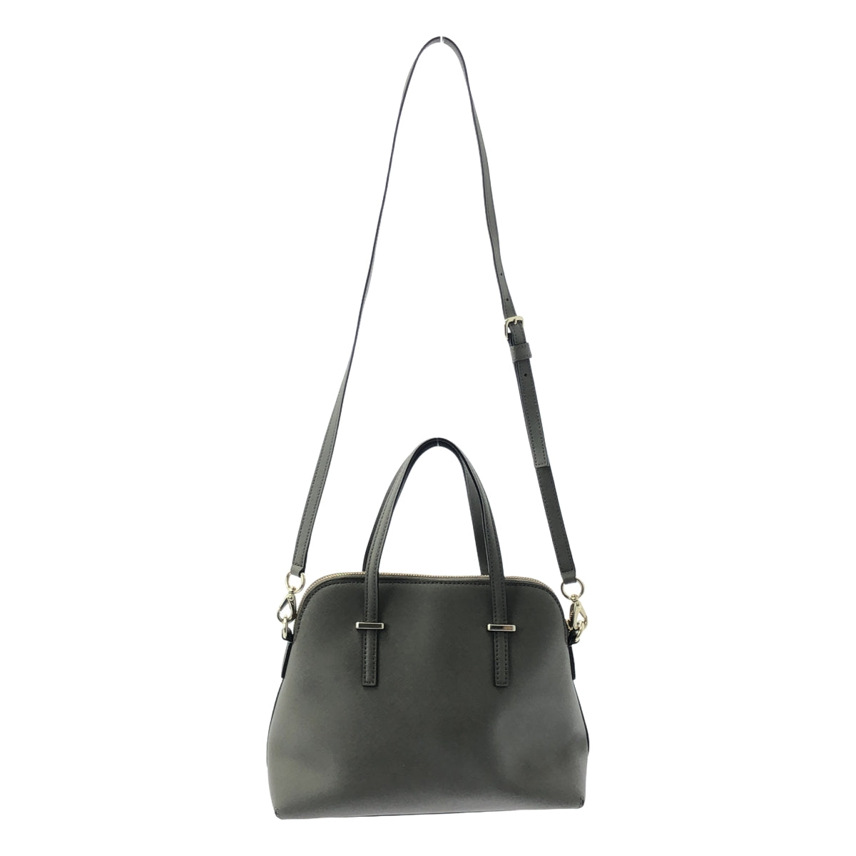 KATE SPADE / ケイトスペード | レザー 2WAY ハンド ショルダー バッグ | グレー | レディース