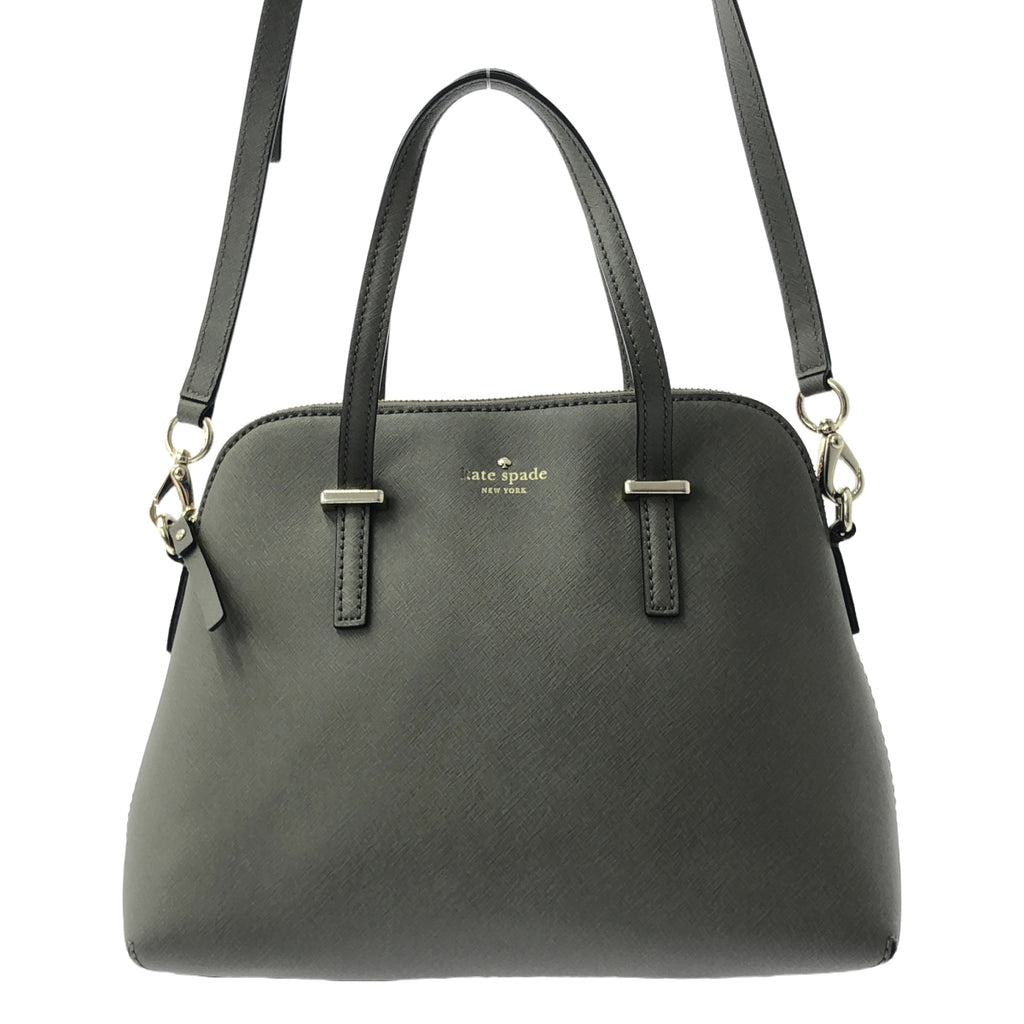 KATE SPADE / ケイトスペード | レザー 2WAY ハンド ショルダー バッグ | グレー | レディース