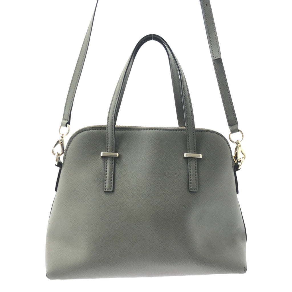 KATE SPADE / ケイトスペード | レザー 2WAY ハンド ショルダー バッグ | グレー | レディース