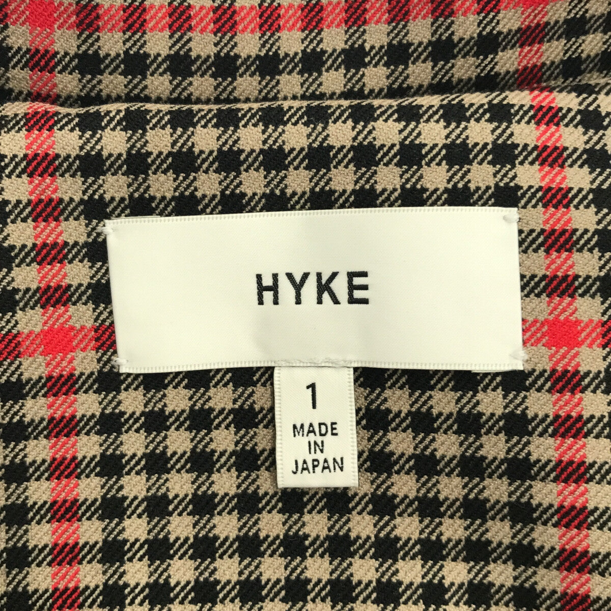 HYKE | 2021AW | PLAID DOUBLE FACE TRENCH COAT Gun Club Check Trench Coat with Belt | 1 | Women's