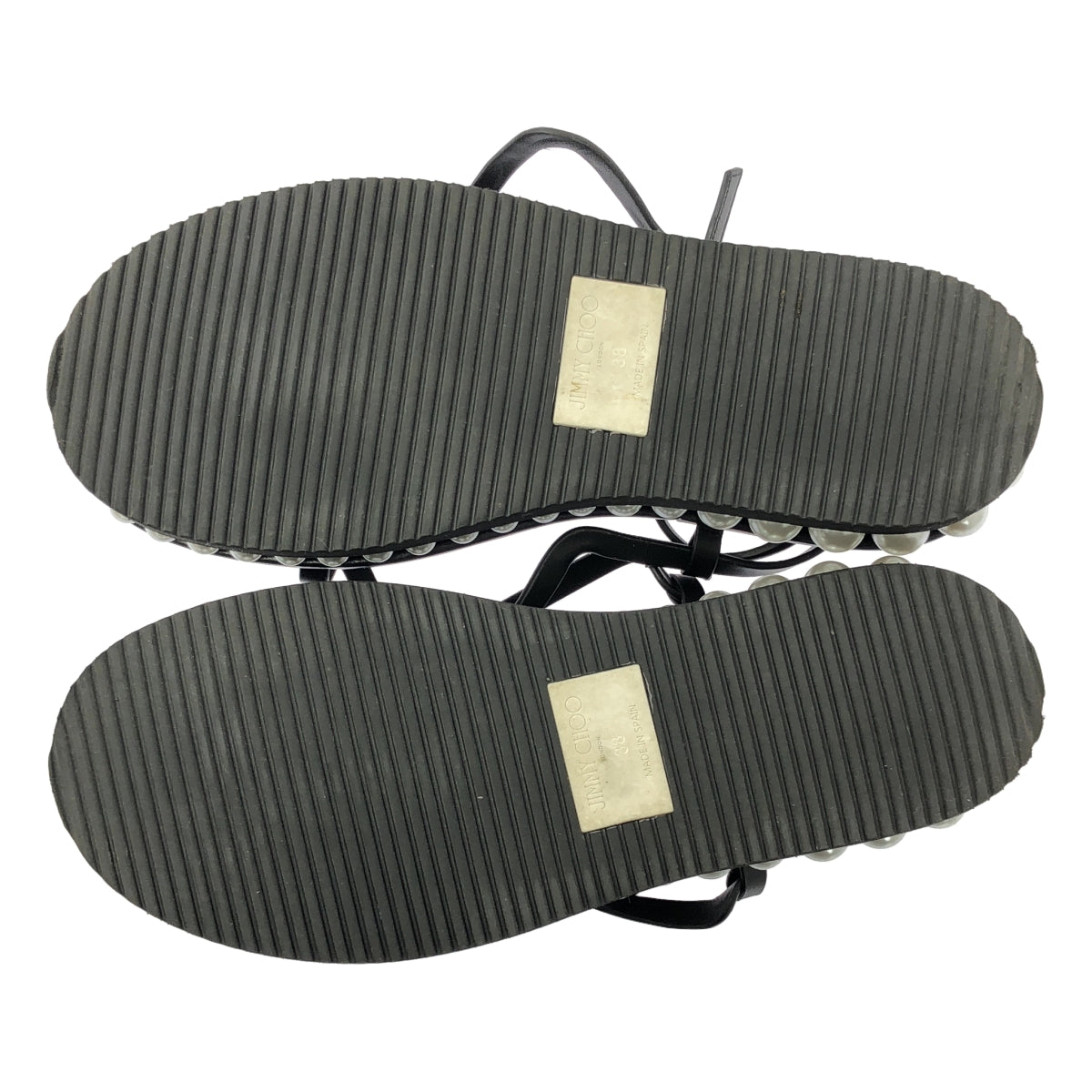 JIMMY CHOO / 지미추 | PINE FLAT 진주 플랫 스트랩 샌들 | 38 |