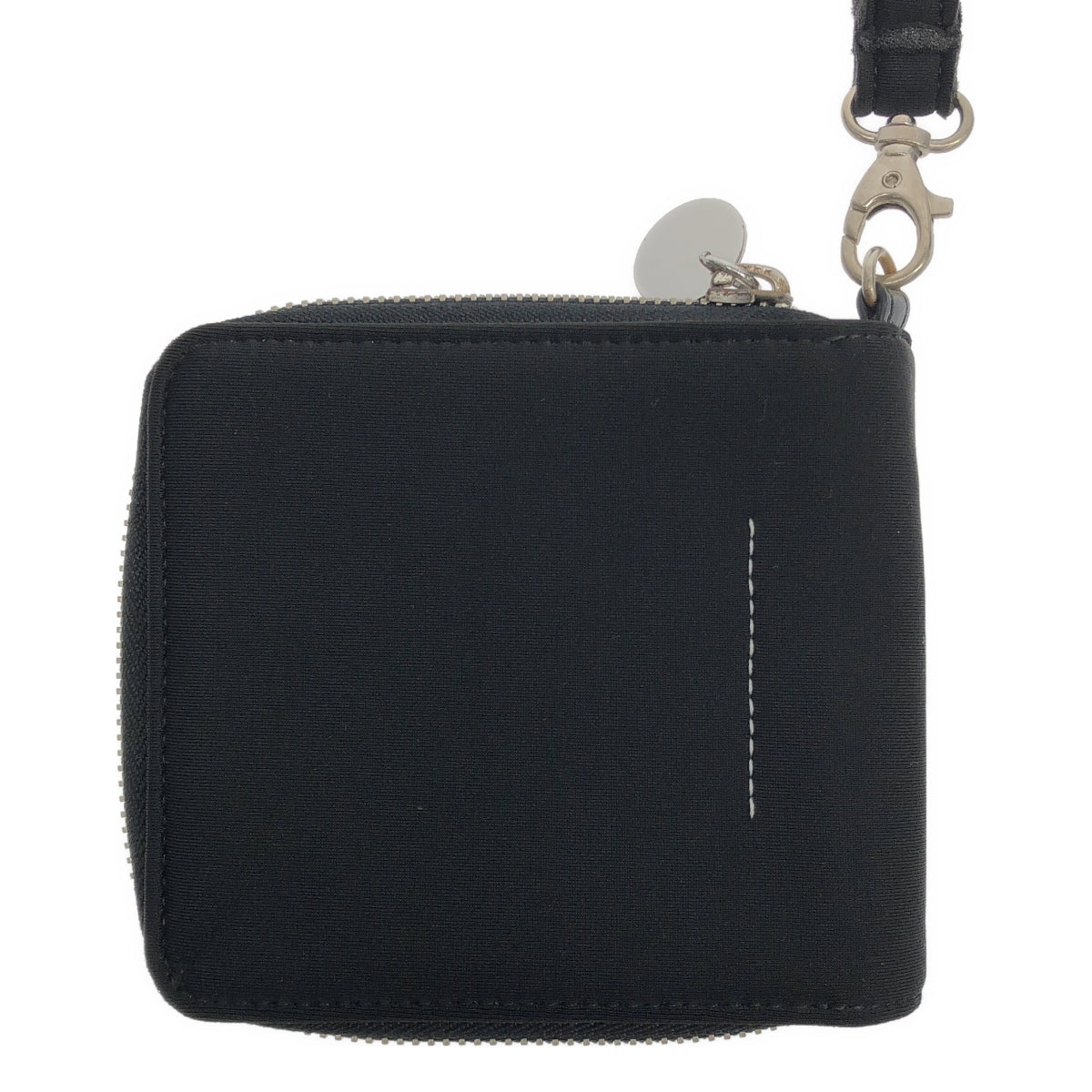 MM6 Maison Margiela | Bi-fold round zip wallet with neck strap | Black | Women's