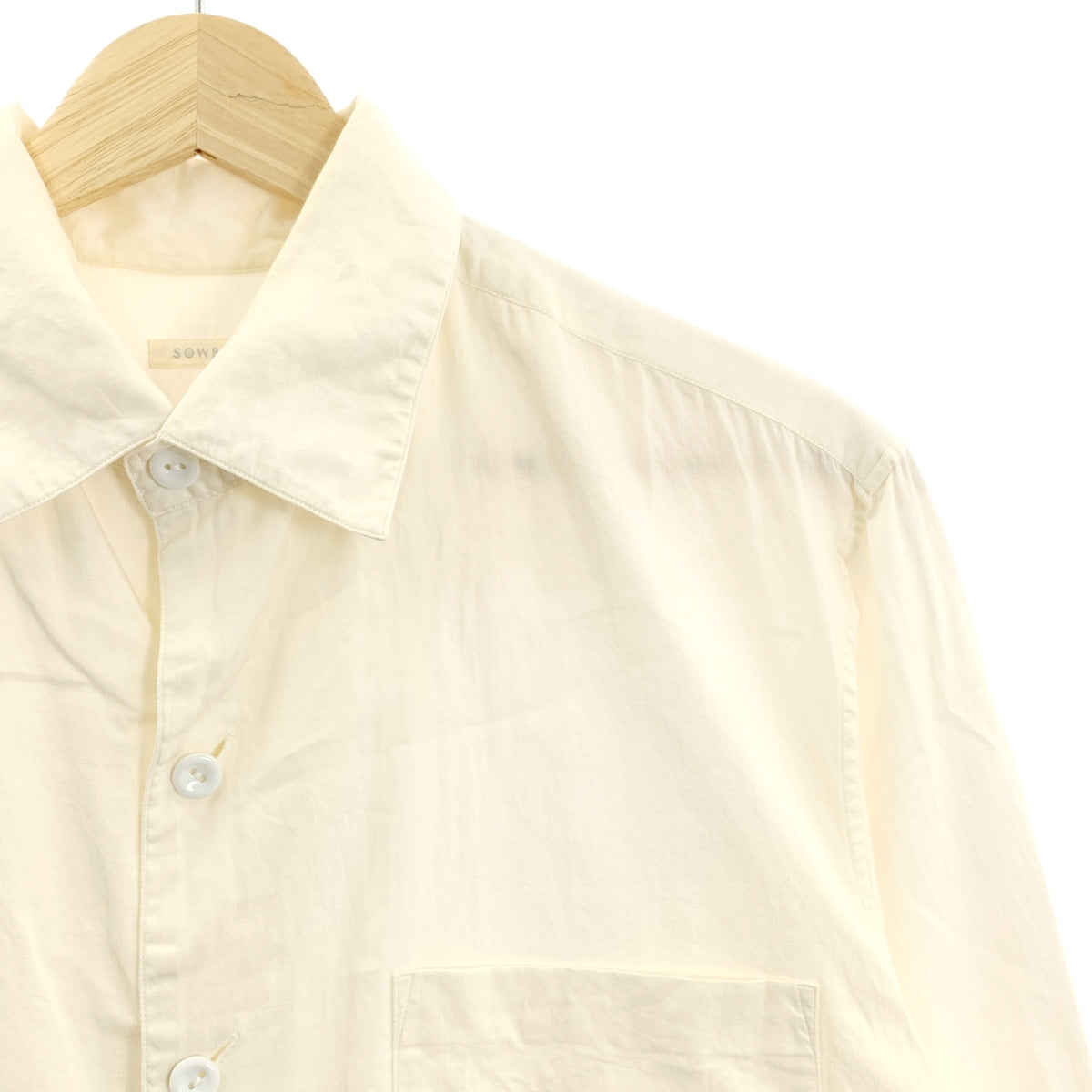 SOWBOW | 常規領襯衫 | 0 碼 | 米白色 | 男款