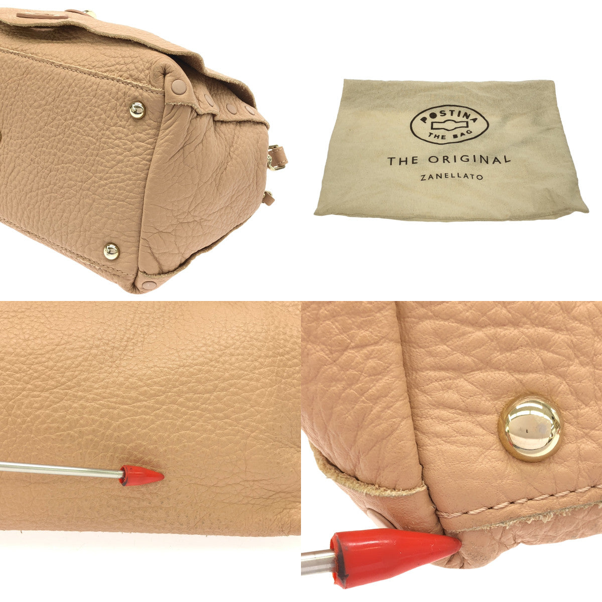 ZANELLATO / ザネラート | レザー ポスティーナ 2way ショルダー付き フラップ ハンドバッグ | ピンク | レディース