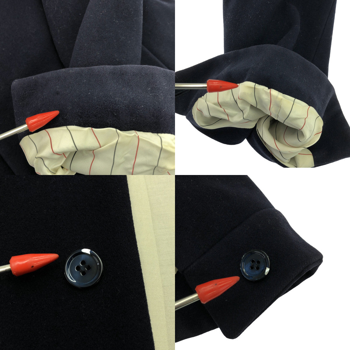 Drawer / ドゥロワー | ウール カシミヤ メルトン ジャケット | 38 | ネイビー | レディース