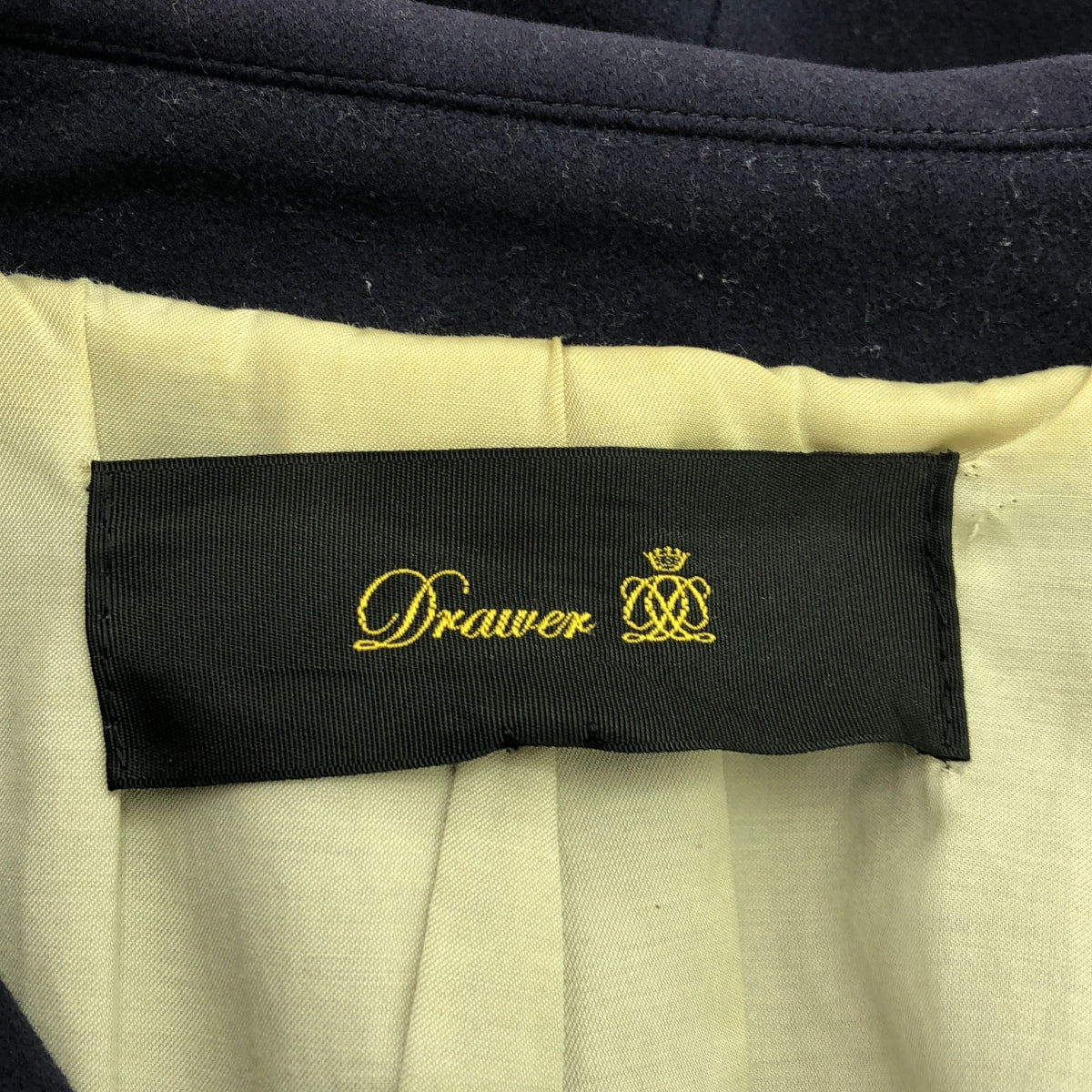 Drawer / ドゥロワー | ウール カシミヤ メルトン ジャケット | 38 | ネイビー | レディース