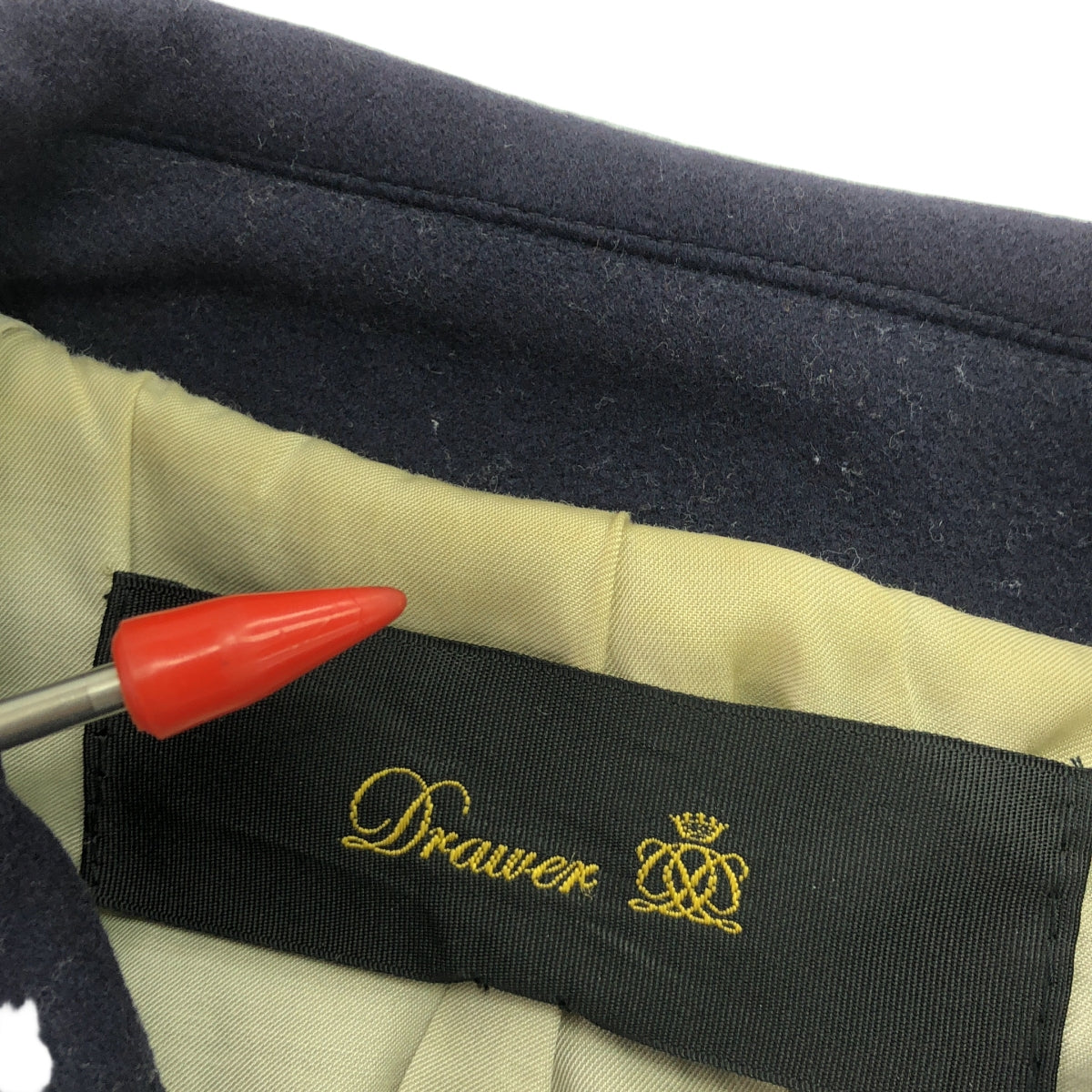 Drawer / ドゥロワー | ウール カシミヤ メルトン ジャケット | 38 | ネイビー | レディース