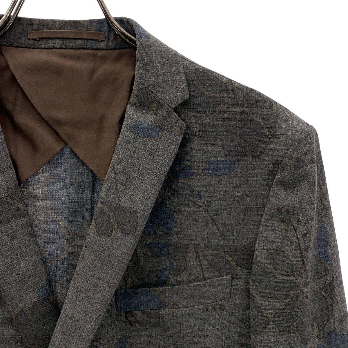 kolor / カラー | セットアップ / ウール フラワープリント ダブル テーラードジャケット / タック イージースラックス | - / 2 | グレー | メンズ