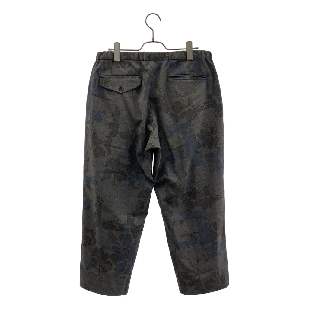 kolor / カラー | セットアップ / ウール フラワープリント ダブル テーラードジャケット / タック イージースラックス | - / 2 | グレー | メンズ