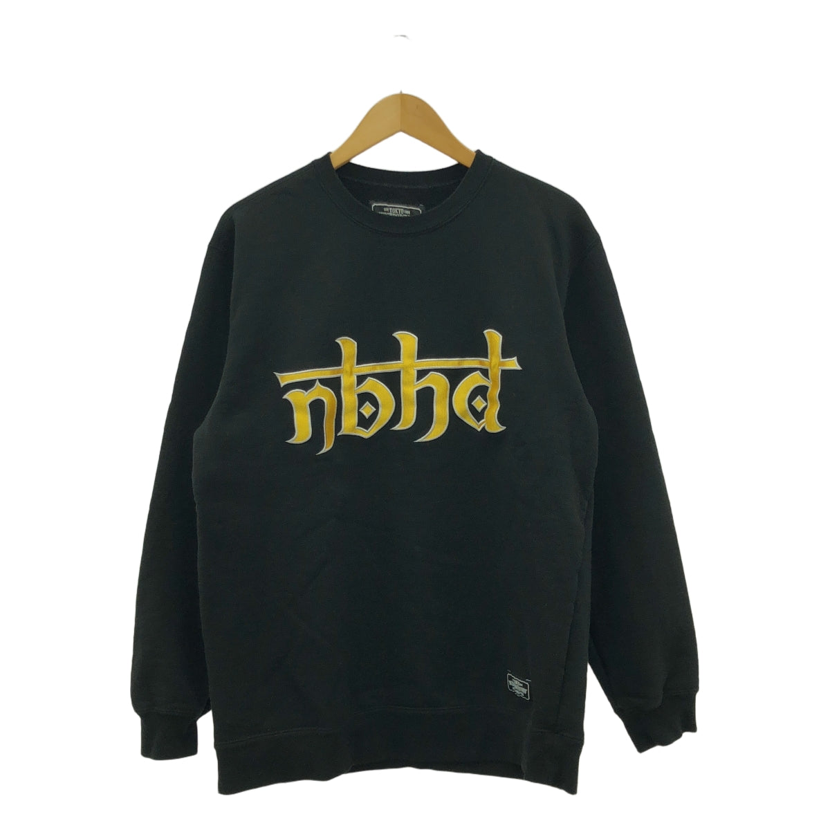 NEIGHBORHOOD / ネイバーフッド | 2020SS | CLASSIC-S/C-CREW.LS クラシックS ロゴ刺しゅう スウェット | L | ブラック / イエロー | メンズ