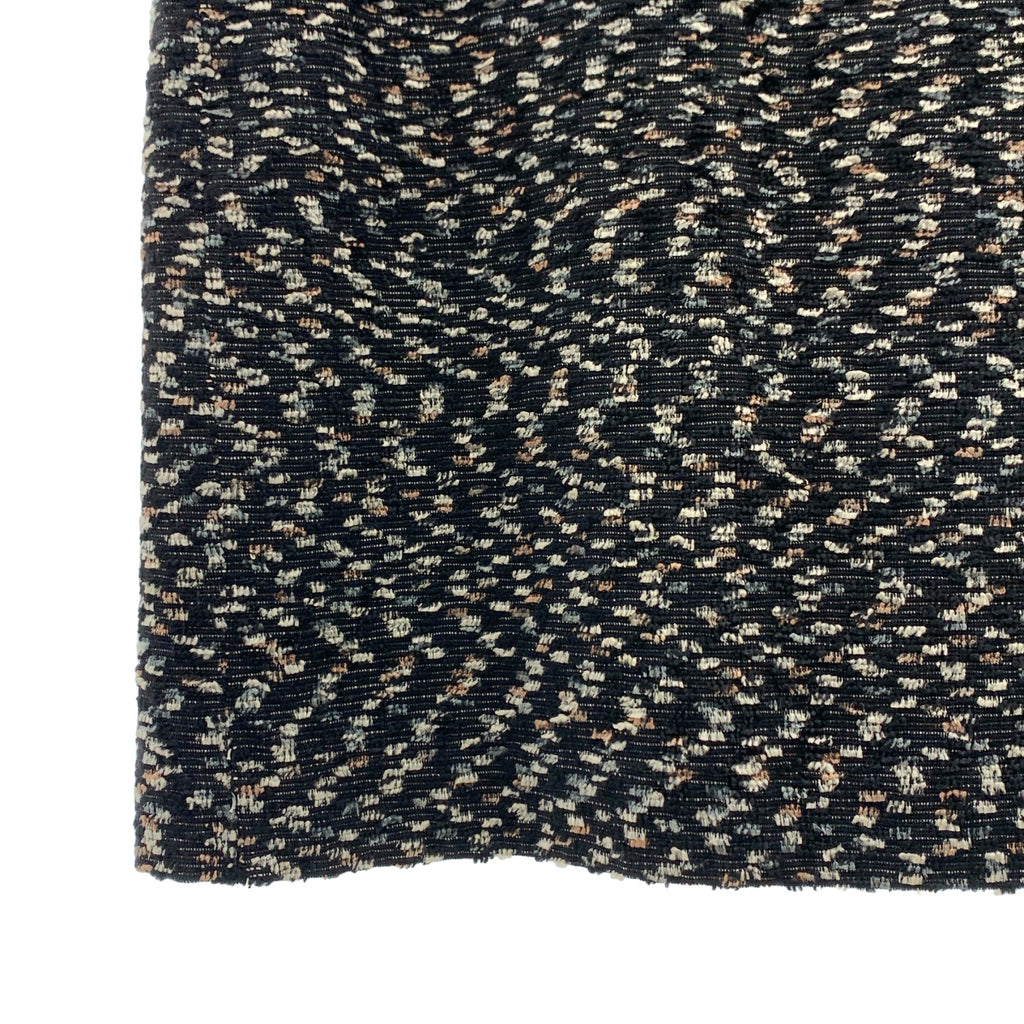 HANAE MORI / ハナエ　モリ | セットアップ ウール ツイード ノーカラー ジャケット / サイドジップ スカート / 総裏地 | 40 | ブラック系 | レディース