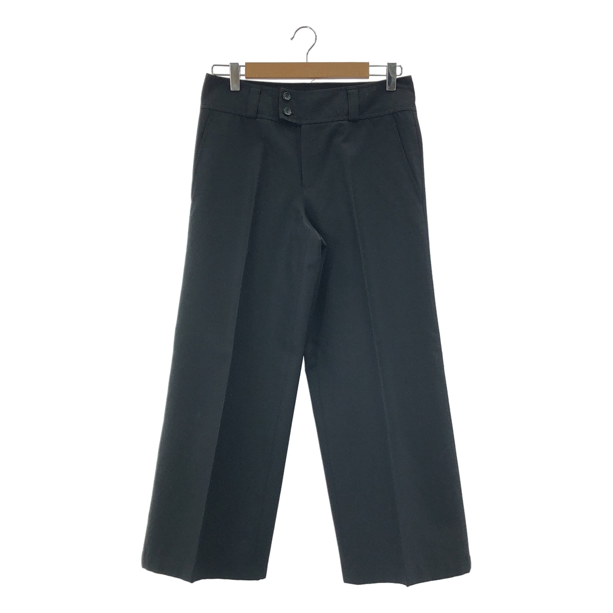 tricot COMME des GARCONS / トリココムデギャルソン | 2007SS | シルク ウール シャドウストライプ ワイドパンツ | M | ブラック | レディース