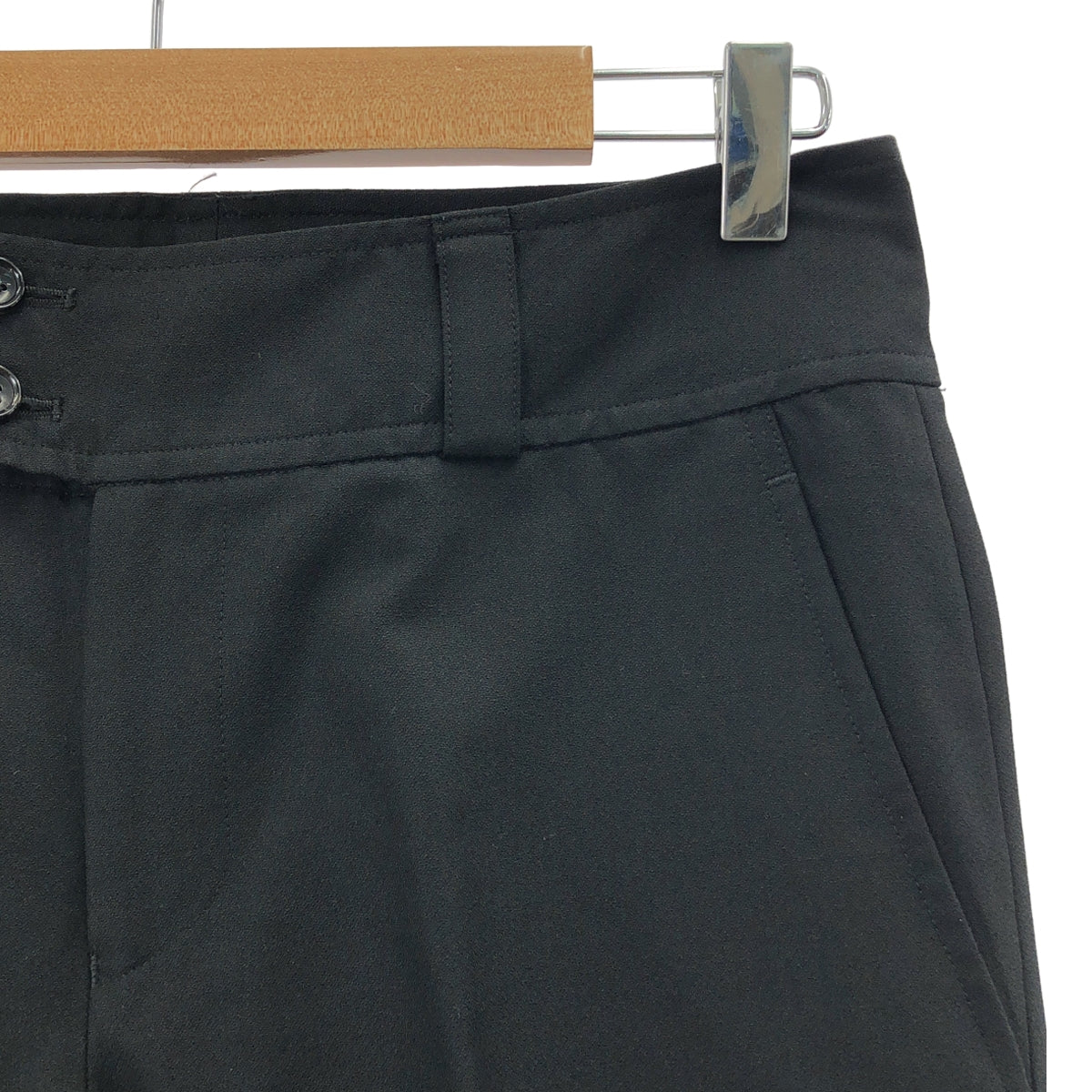 tricot COMME des GARÇONS | 2007 春夏 | 絲質羊毛暗紋寬褲 | M碼 | 黑色 | 女款