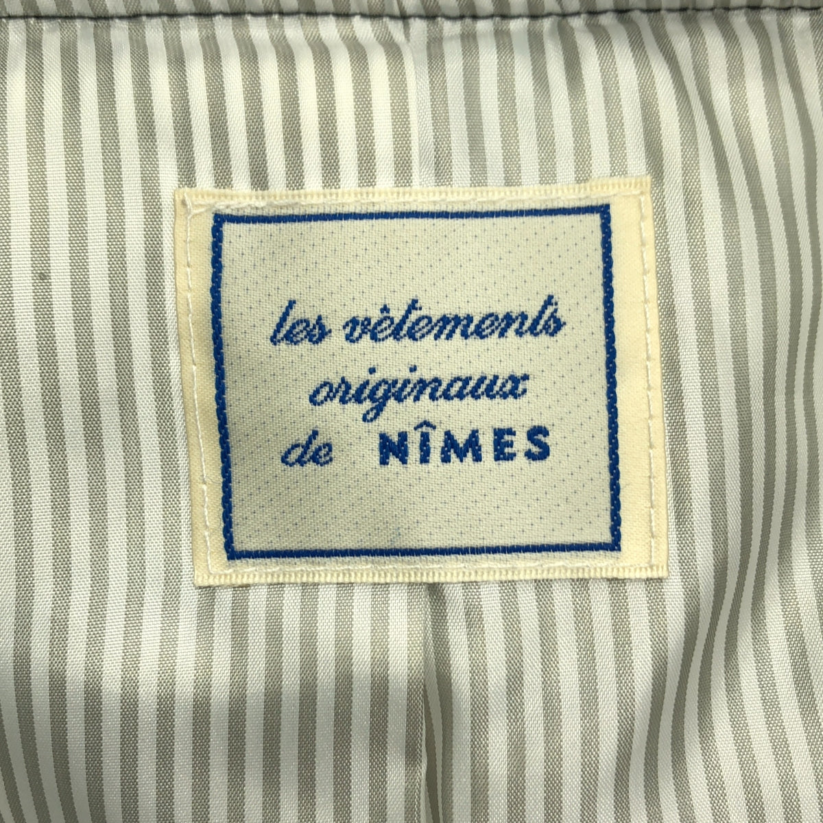 None / | NIMES / ニーム ヘリンボーン 中綿 コート フーディ | ダークネイビー | レディース