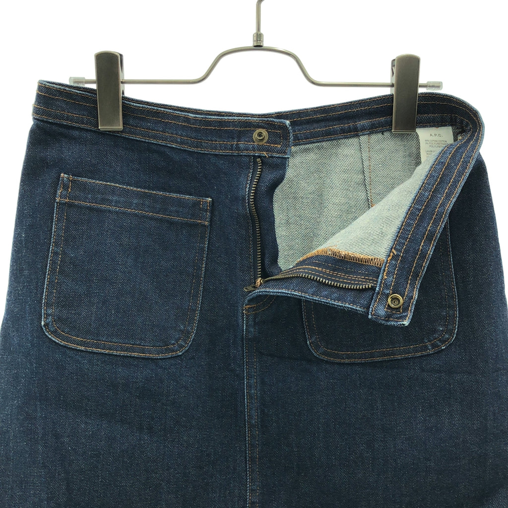 A.P.C. / アーペーセー | ロゴボタン デニム スカート | 36 | レディース