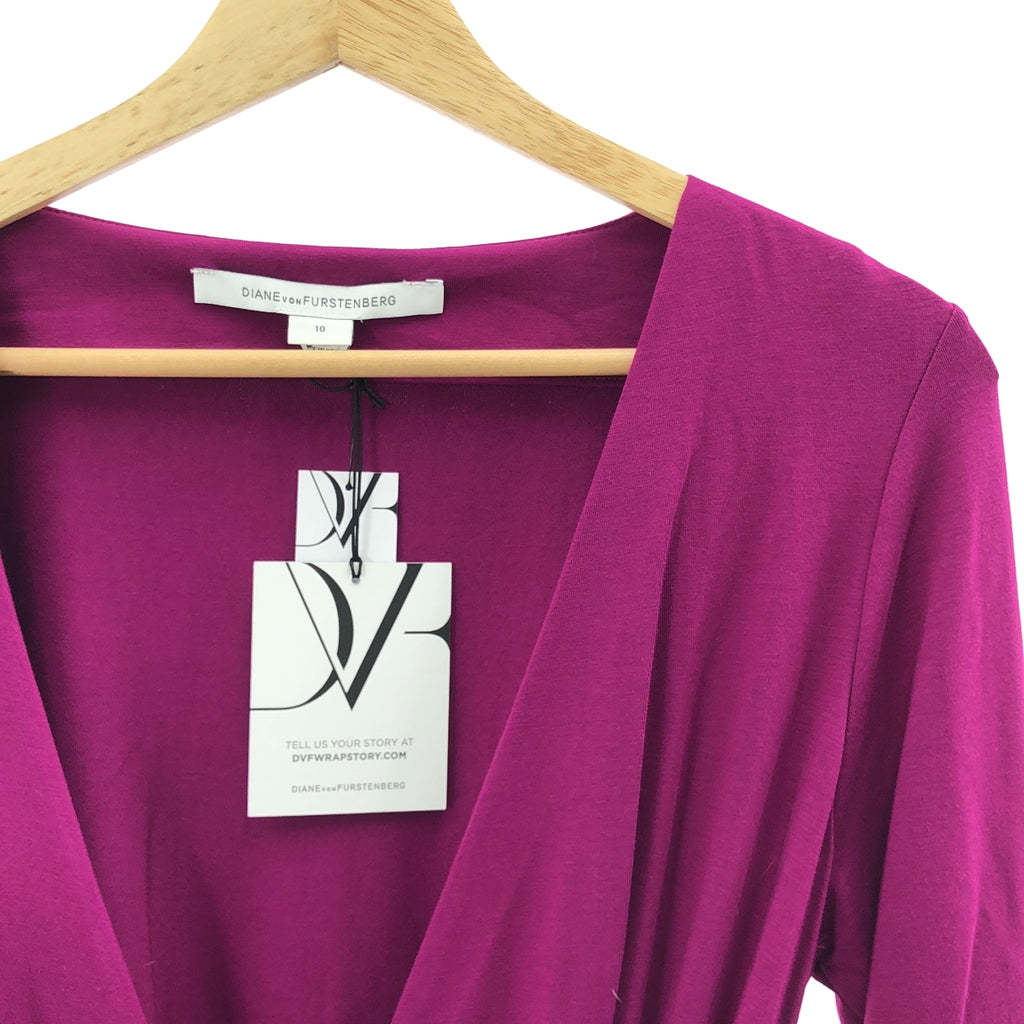 【新品】  DIANE VON FURSTENBERG / ダイアンフォンファステンバーグ | NEW JULIAN TWO / レーヨン ラップワンピース | 10 | パープル | レディース
