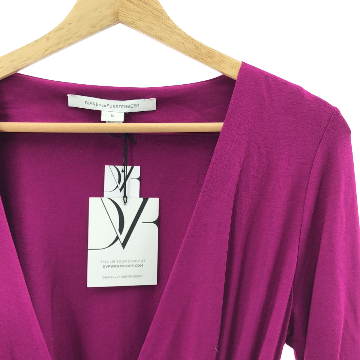 【新品】  DIANE VON FURSTENBERG / ダイアンフォンファステンバーグ | NEW JULIAN TWO / レーヨン ラップワンピース | 10 | パープル | レディース
