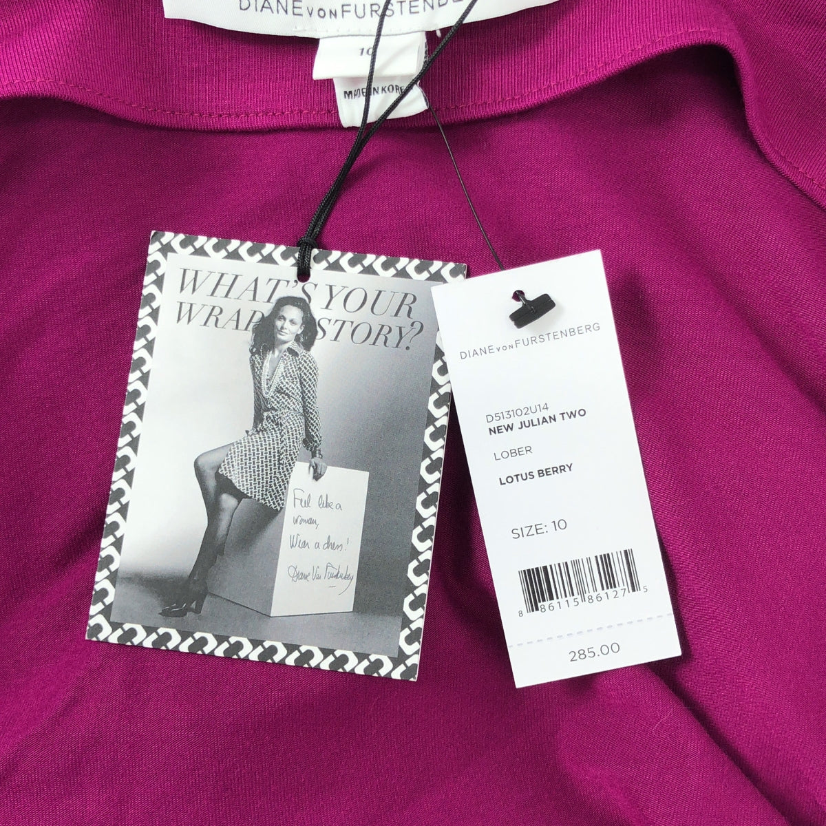 【新品】  DIANE VON FURSTENBERG / ダイアンフォンファステンバーグ | NEW JULIAN TWO / レーヨン ラップワンピース | 10 | パープル | レディース