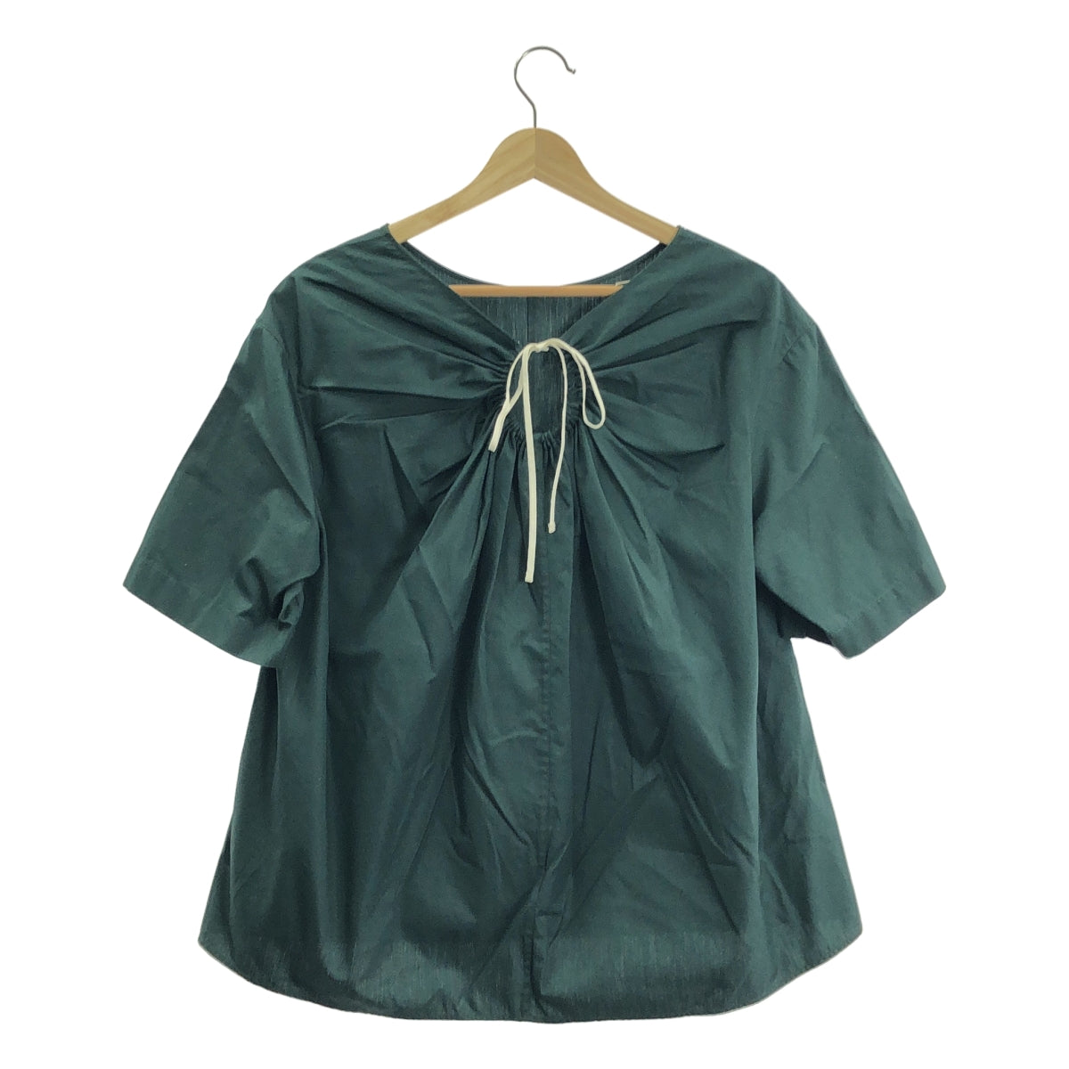 MARNI / マルニ | バックギャザー コットン ブラウス | 38 | グリーン | レディース