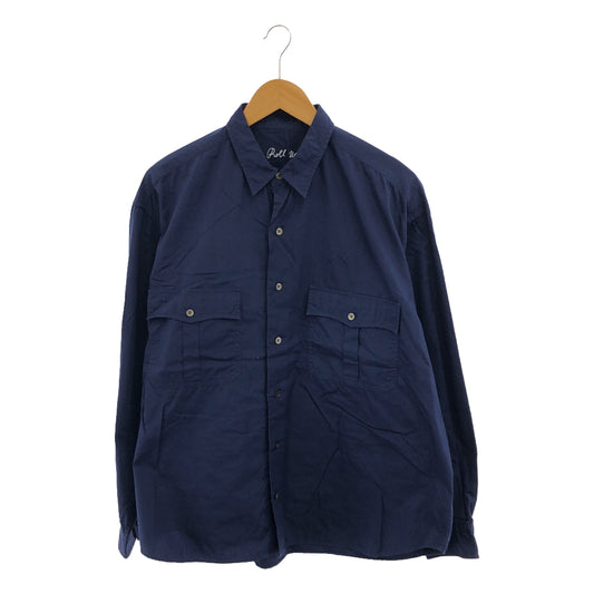 [Good Condition] PORTER CLASSIC | ROLL UP DOT SHIRT | L | Navy | Men's