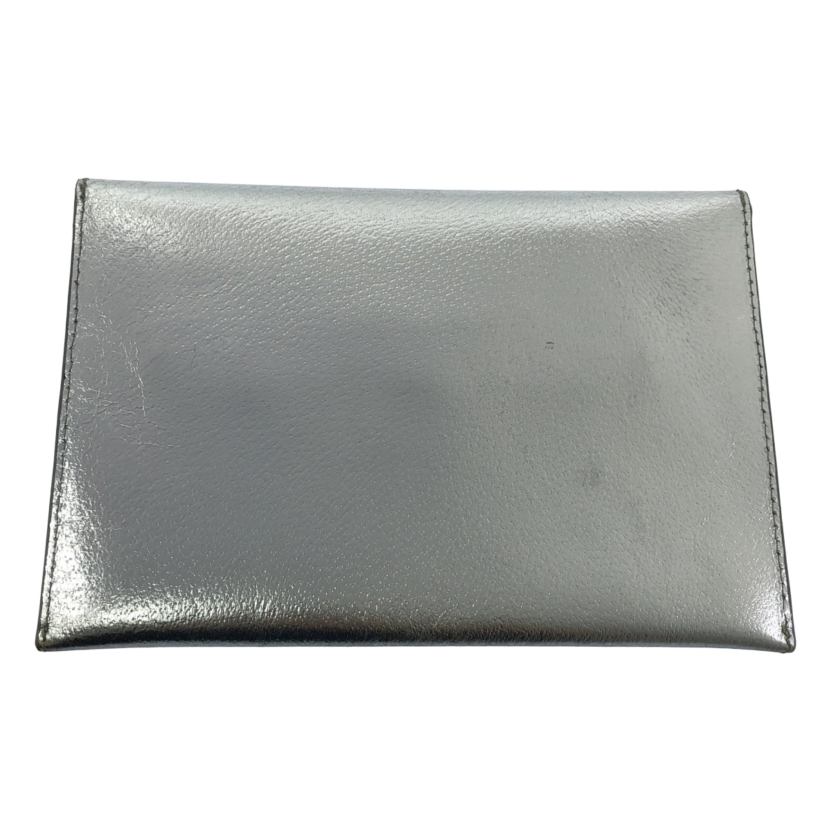 KATE SPADE / 케이트 스페이드 | 가죽 메탈릭 플랩 클러치 백 / 무늬 총 안감 | 실버 | 여성