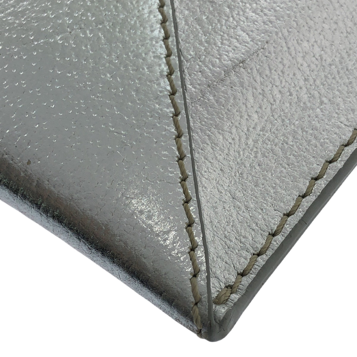 KATE SPADE / ケイトスペード | レザー メタリック フラップ クラッチバッグ / 柄総裏地 | シルバー | レディース