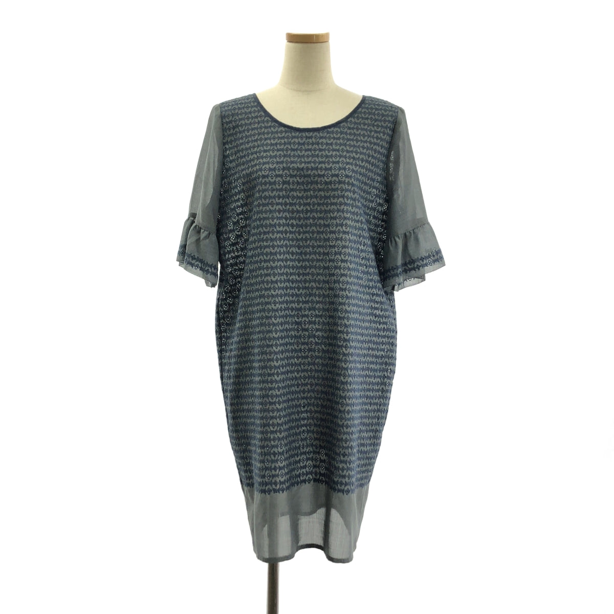 mina perhonen / 미나펠호넨 | beads garden / 비즈 가든 엠브로이드리 볼륨 슬리브 원피스 | 36 |