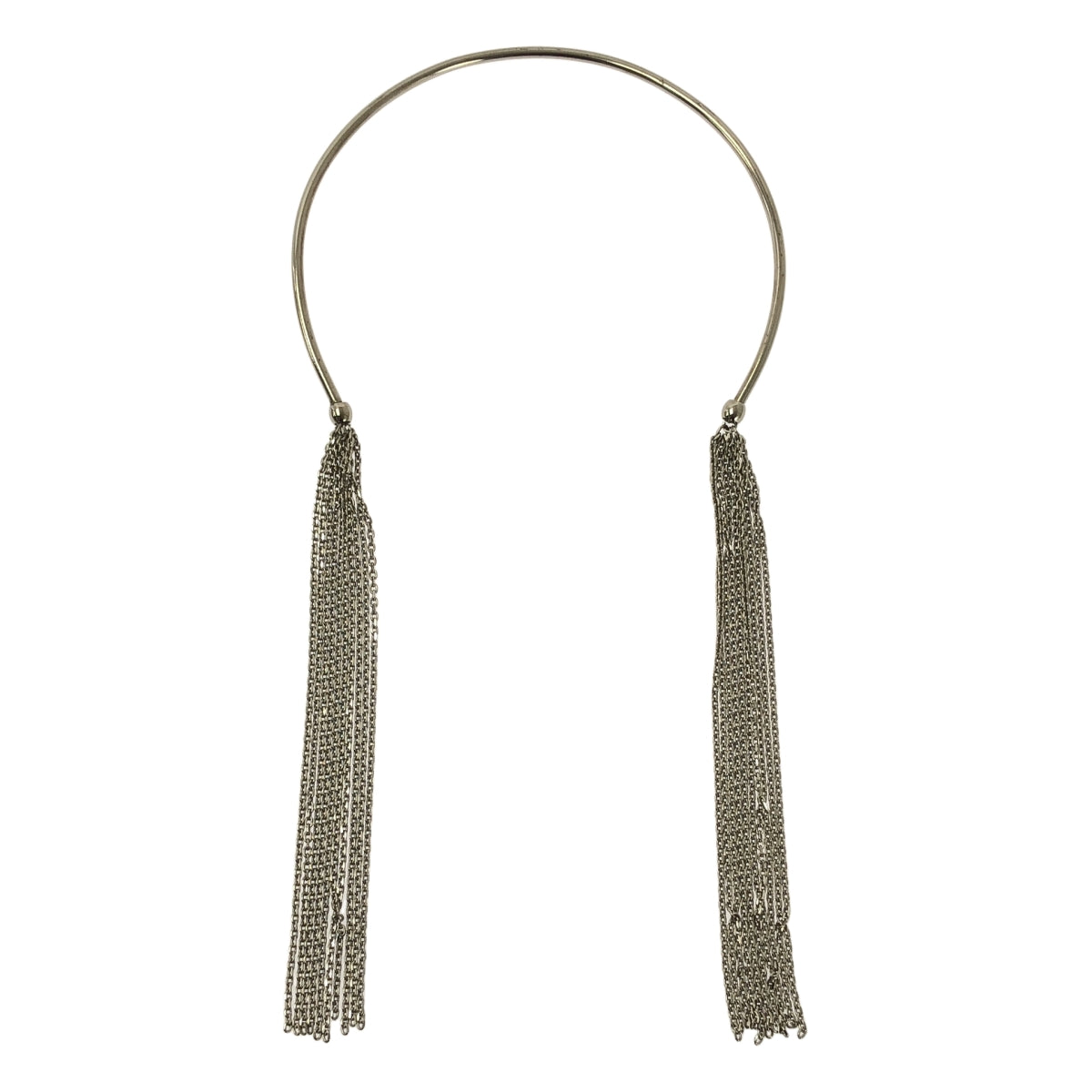 【미품】 FUMIE=TANAKA / 후미에타나카 | 2024SS | chain fringe nec 체인 프린지 초커 | 실버 |