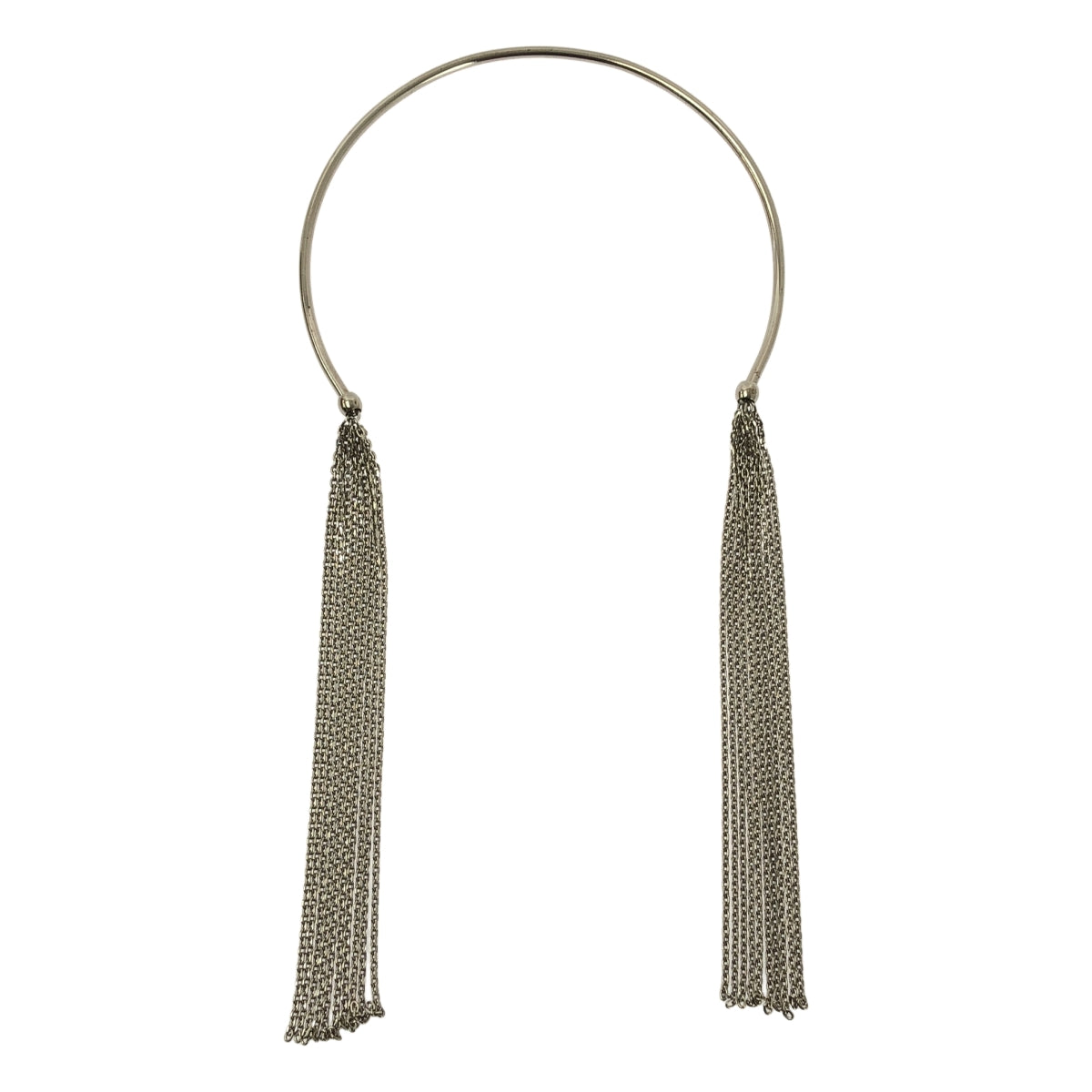 【미품】 FUMIE=TANAKA / 후미에타나카 | 2024SS | chain fringe nec 체인 프린지 초커 | 실버 |