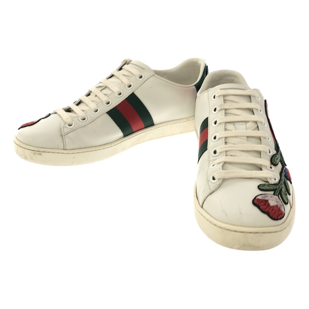 GUCCI | 431917 Sherry Line Floral Embroidery Sneakers | 36 1/2 | Women's