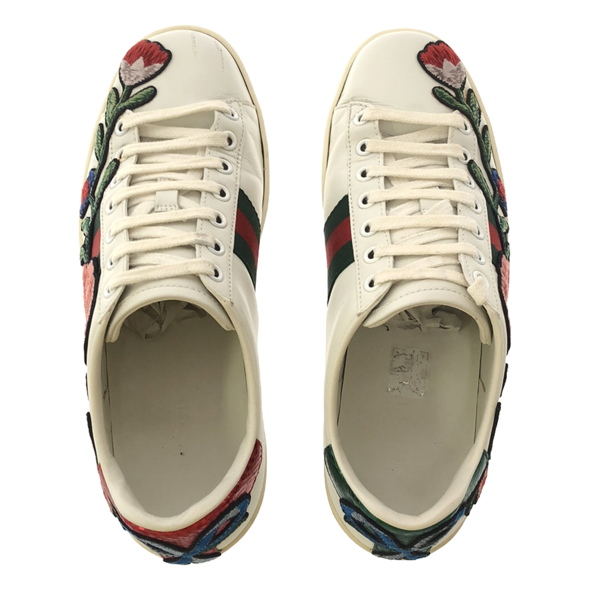 GUCCI | 431917 Sherry Line Floral Embroidery Sneakers | 36 1/2 | Women's