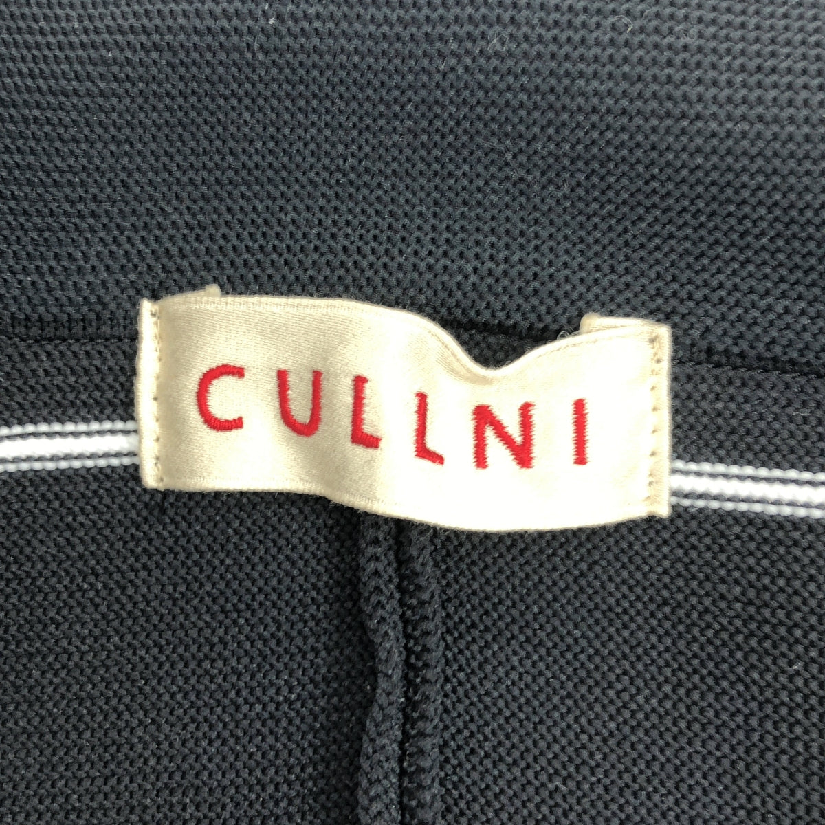 CULLNI | 聚酯針織開衩長版大衣 | 尺寸 1 | 黑/白 | 男款