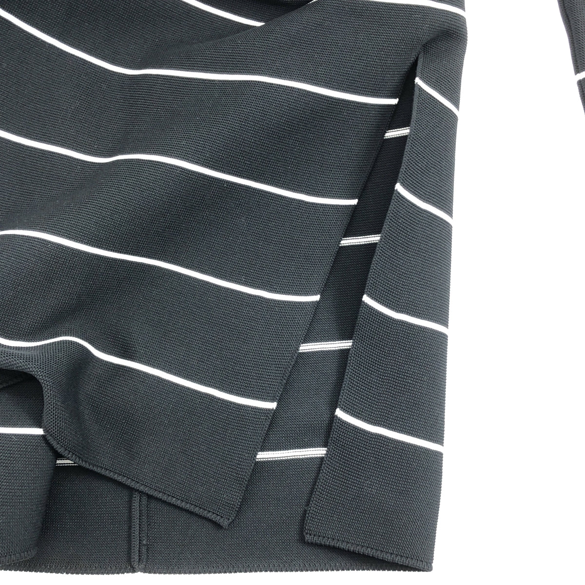 CULLNI / クルニ | ポリエステル ニット スリット ロングコート | 1 | ブラック/ホワイト | メンズ