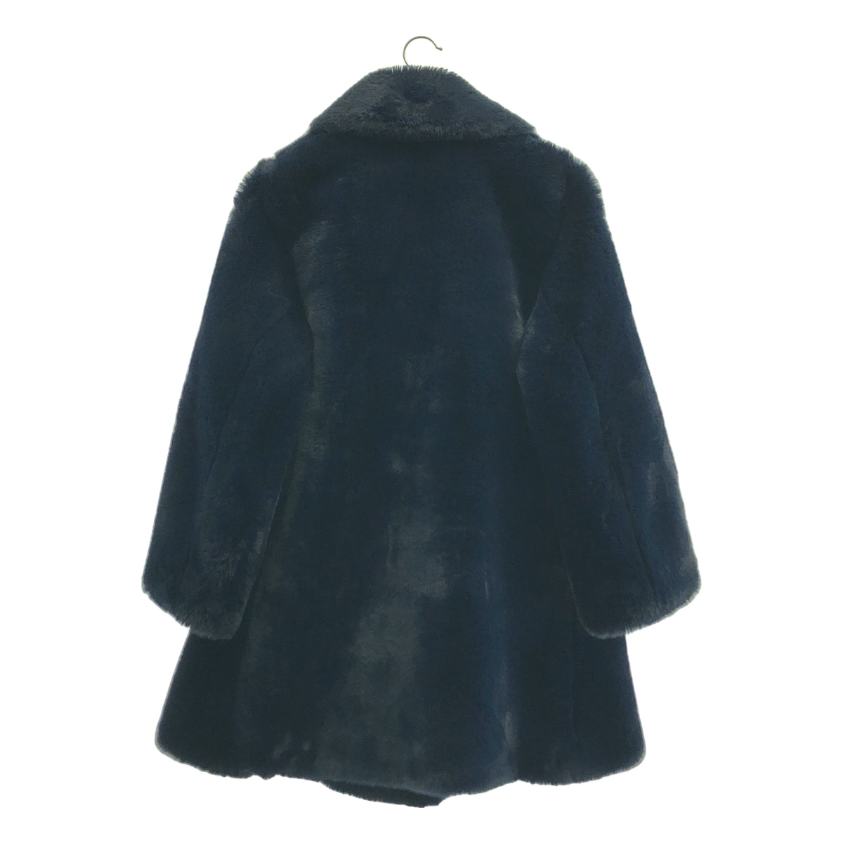 【美品】  MARC JACOBS / マークジェイコブス | Sofia Loves Faux Fur Coat フェイクファー ダブル コート | XS | ネイビー | レディース
