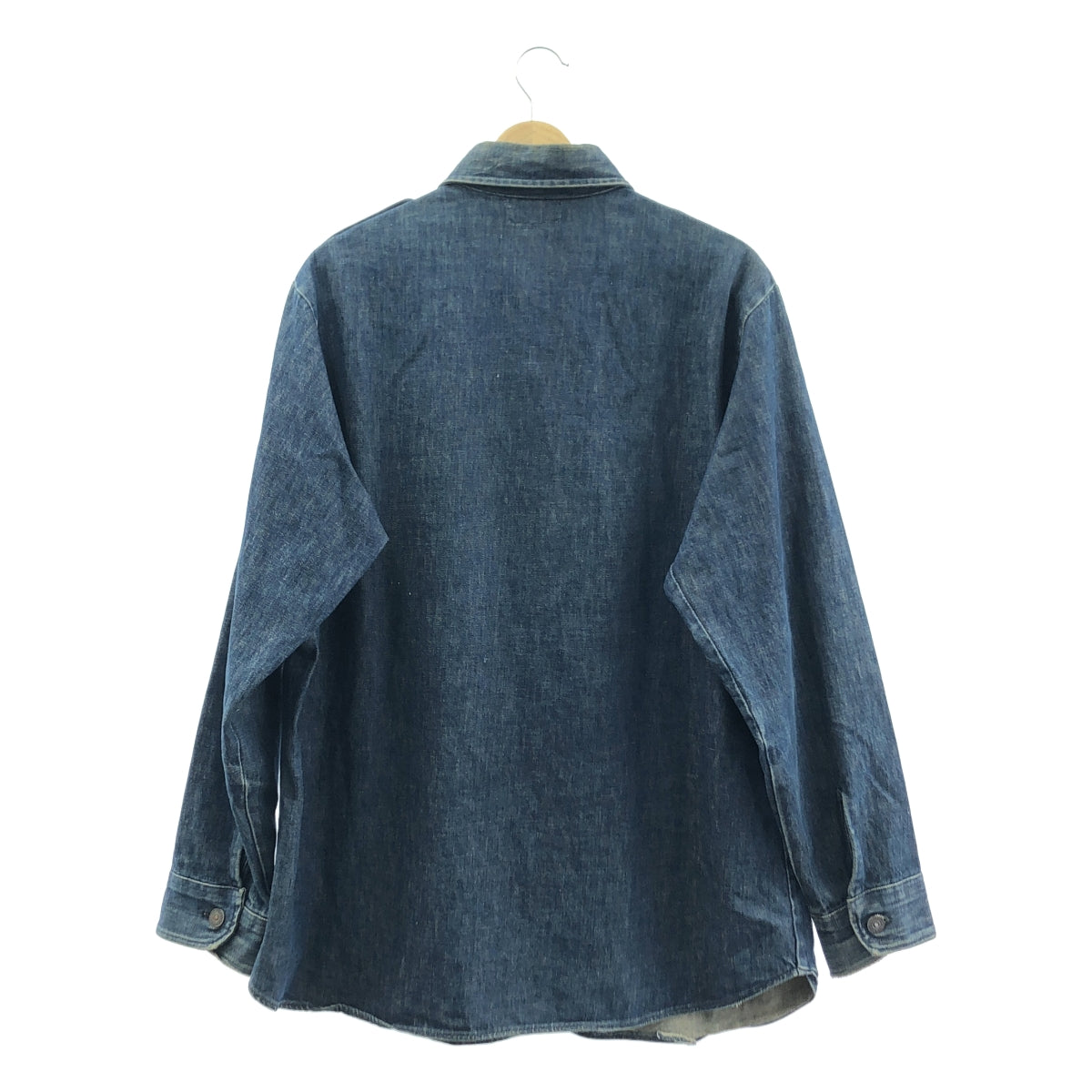 Levi's / 리바이스 | 1970s 빈티지 BIG E 에포렛 짙은 감색 데님 셔츠 재킷 | L | 인디고 | 남성