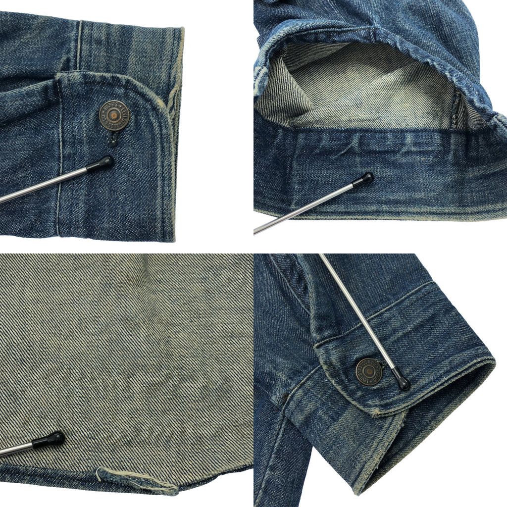 Levi's / リーバイス | 1970s ヴィンテージ BIG E エポレット 濃紺 デニム シャツ ジャケット | L | インディゴ | メンズ